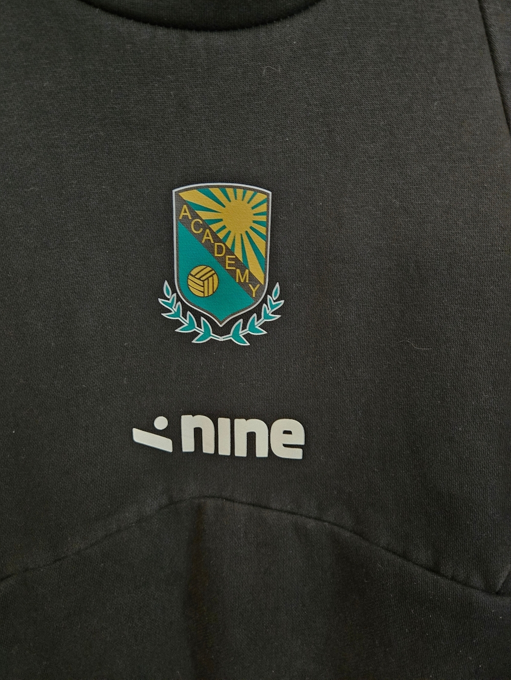 Ninesquared Academy Volleyball Hooded Sweatshirt Sz L Black, Logo Front & Back - Picture 4 of 10